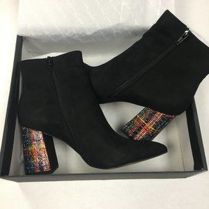 Betsey Johnson Kassie Rhinestone Block Heel Sz 9.5